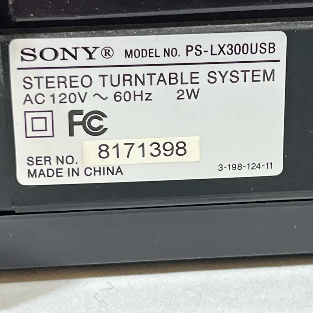 Sony Stereo Turntable System Record Player PS-LX300USB Tested Working
